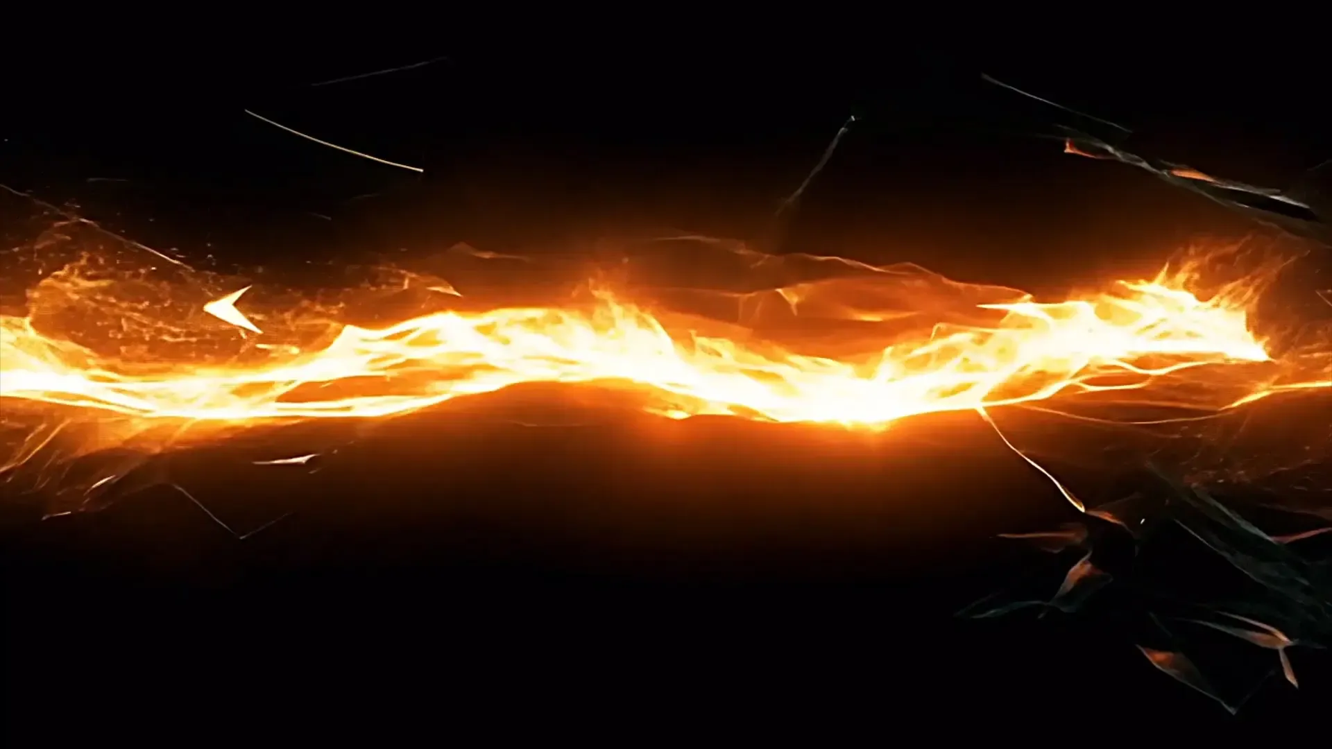 Dynamic Flame Crack Overlay Ideal for Dramatic Title Reveals